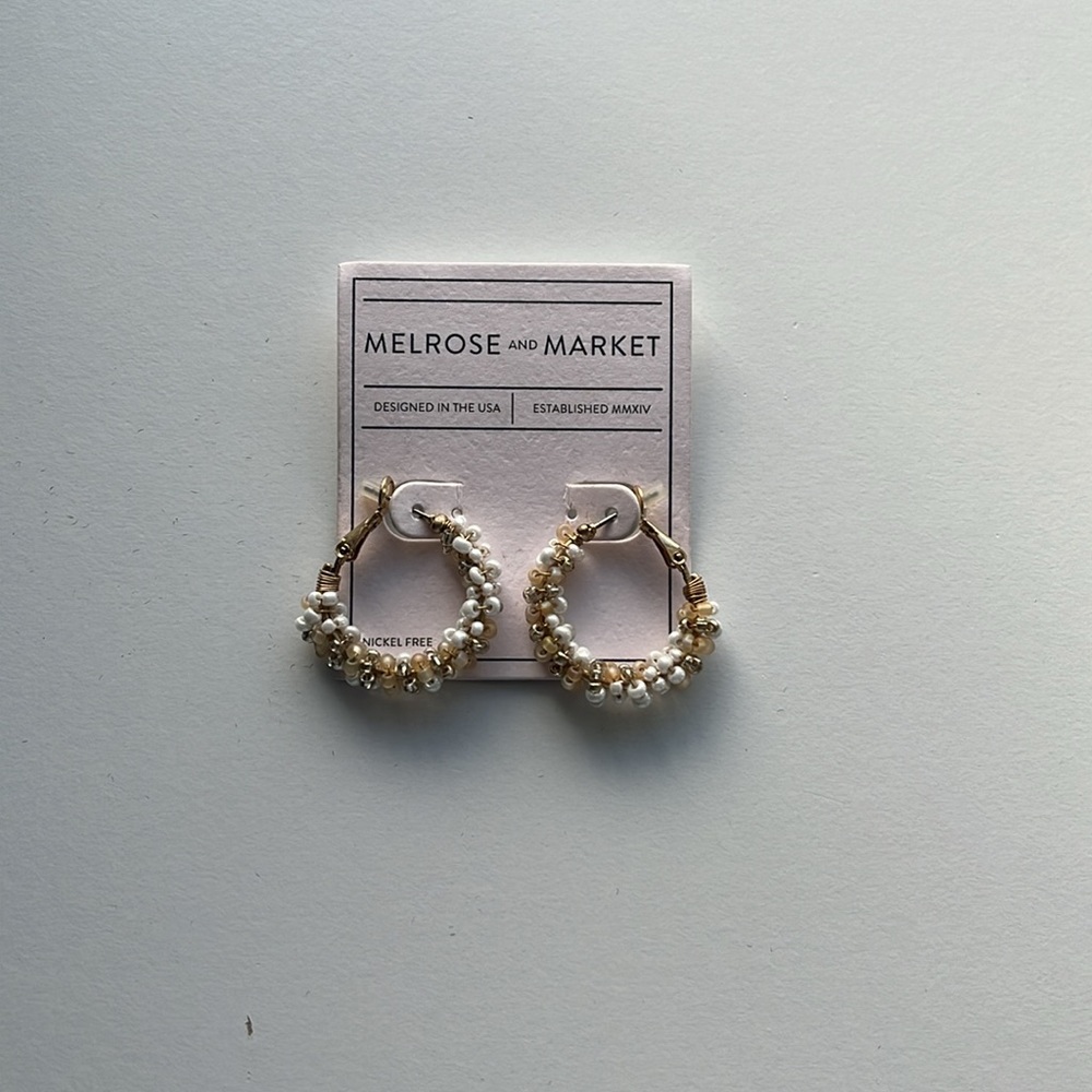 Melrose and Market Gold Seed Hoop Earrings